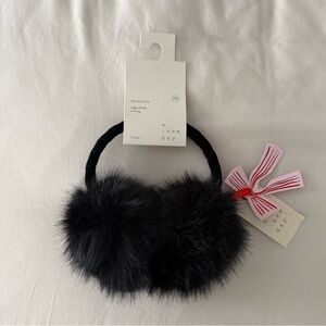 A New Day Plush Black Earmuffs